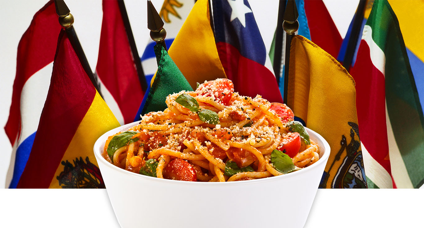 LA Foods-Import Division, Pasta and International flags
